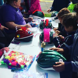 Painting Bicycle Helmets